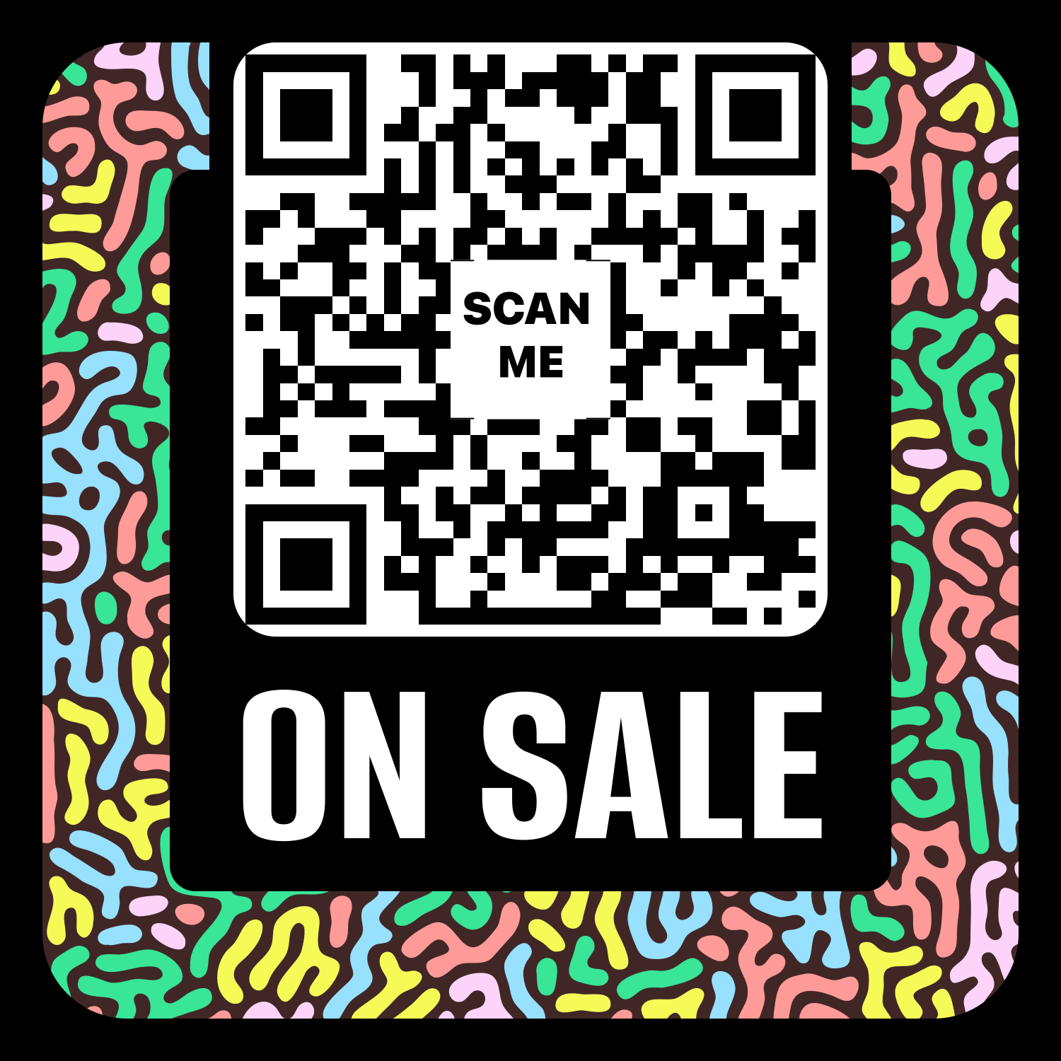Abstract Bindtag magnet sticker with ON SALE text
