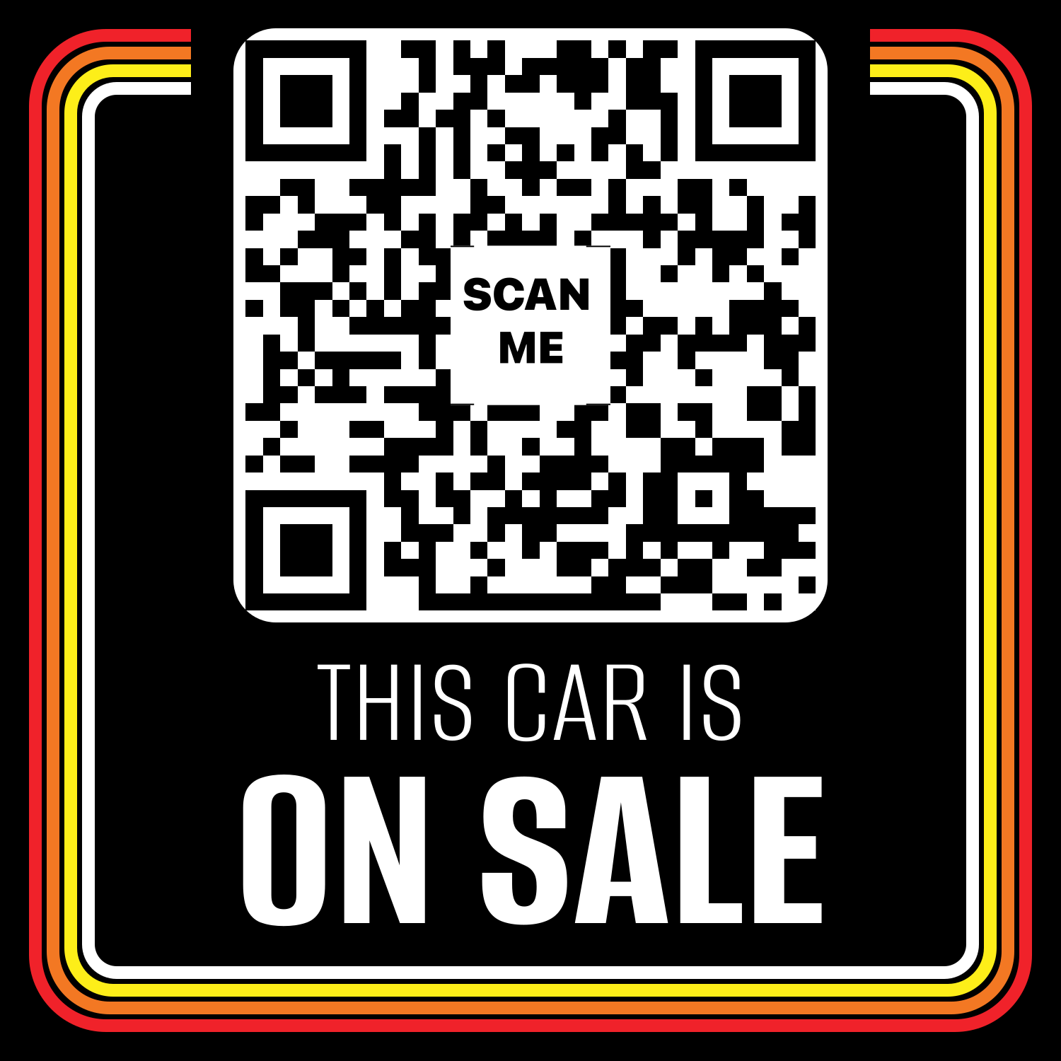 Classic Bindtag magnet sticker with THIS CAR IS ON SALE text
