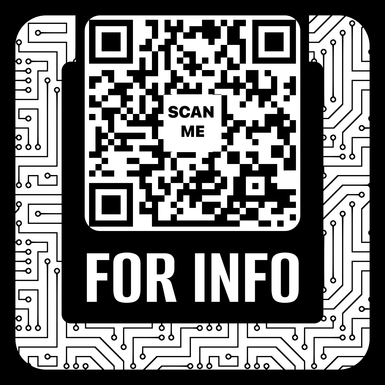 PCB QR magnet sticker design
