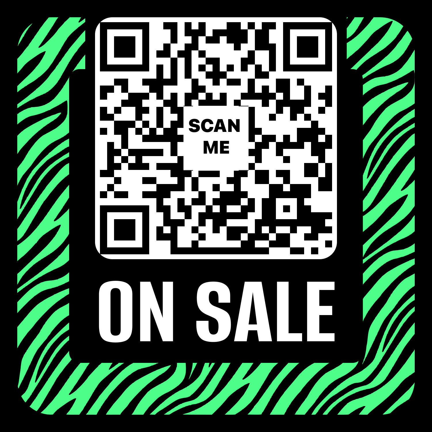Zebra QR magnet sticker design